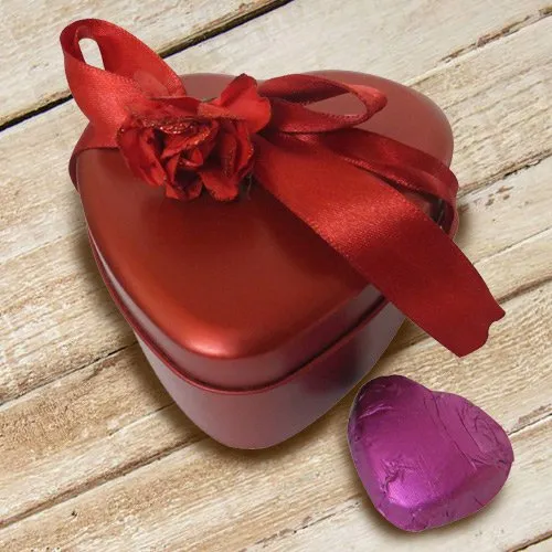 Classic Heart Shaped Chocolate Box with Enigma of Love