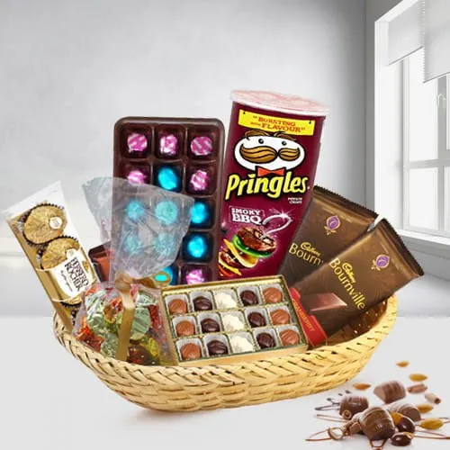 Delectable Chocolates Gift Basket for Mothers Day