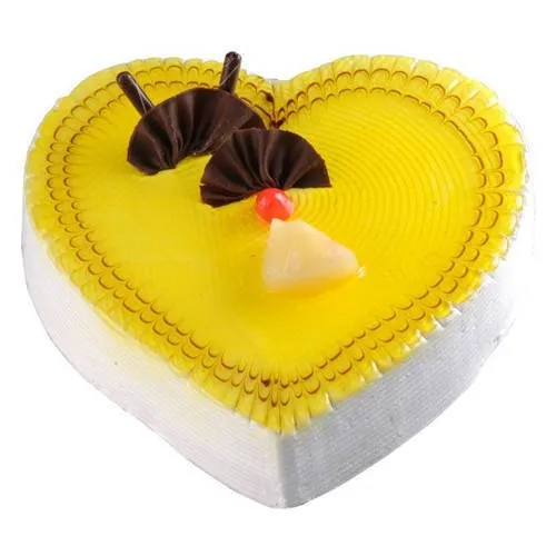 Deliver Pineapple Cake in Heart-Shape