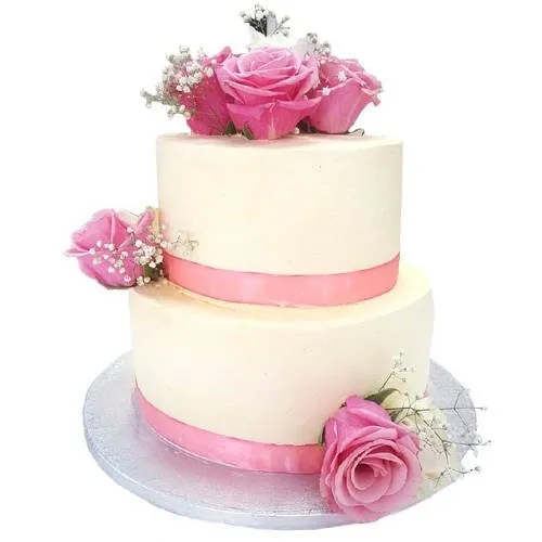 Deliver Sumptuous 2 Tier Wedding Cake