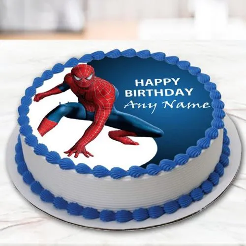 Ambrosial Spiderman Photo Cake