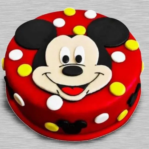 Sensational Mickey Mouse Fondant Cake for Child
