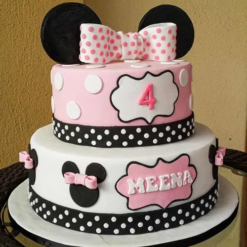Sensational 2 Tier Minnie Mouse Cake for Youngster