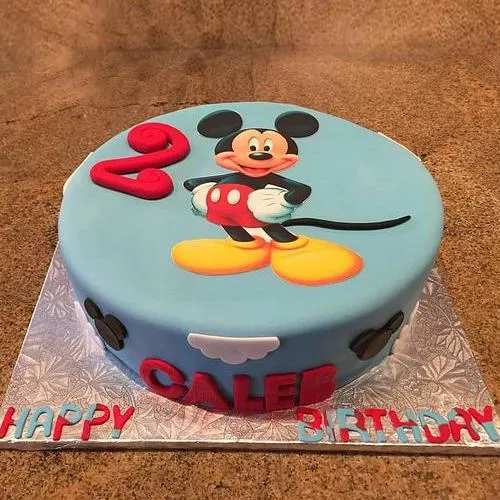 Heavenly Mickey Mouse Blue Cake for Birthday