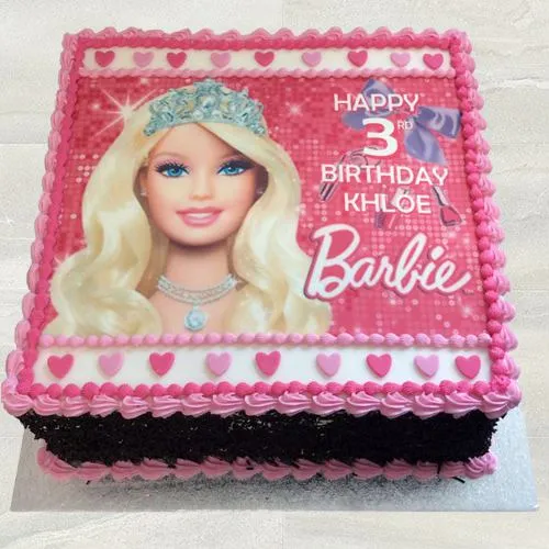 Remarkable Barbie Photo Cake for Kiddos