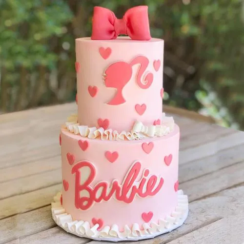 Flavored Two Tier Barbie Cake for Children