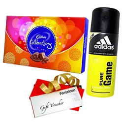 Adidas Pure Game Deo with Chocolate and Gift Voucher