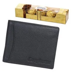 Deliver Longhorns Leather Wallet N Ferrero Rocher