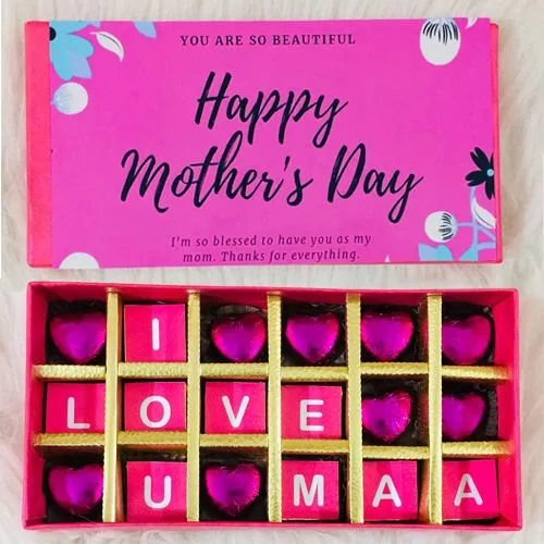 Mothers Day Wishes Personalized Message Handmade Chocolate Box