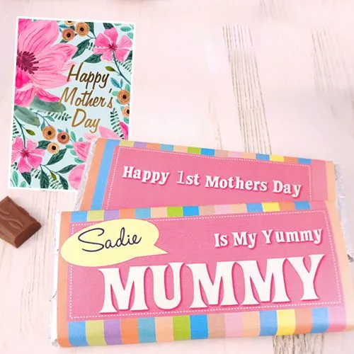Delicious Personalized Cadbury Dairy Milk Silk with Card for Mom