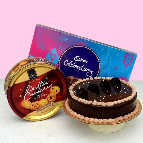 Yummy Cake N Cadbury Celebration Treat with Butter Cookies