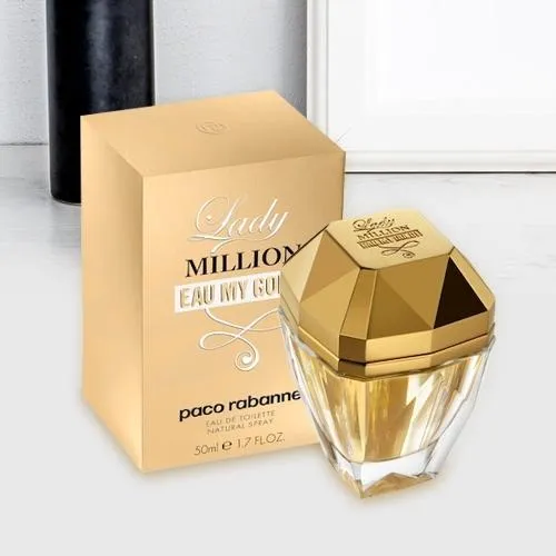 Enthralling Womens Gift of Paco Rabanne Lady Million Eau My Gold Eau de Toilette