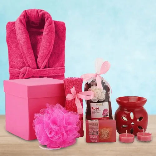 Charismatic Rose Soap Spa Gift Set with a Bathrobe