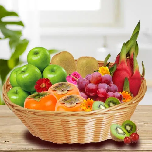 Yummy Basket of Imported Fresh Fruits