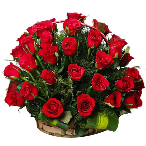Eye-Catching Twenty Four Archangelic Red Roses