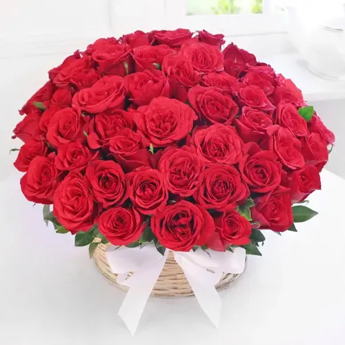 Enchanting 50 Red Roses Delight Bouquet with Love
