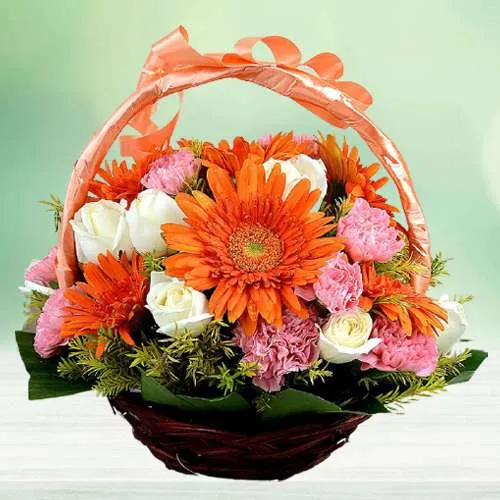 Petal Magnificence Mixed Flowers Basket