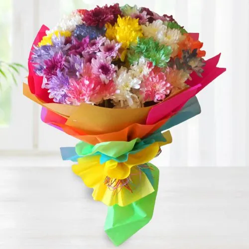 Vibrant Mixed Carnation Bouquet