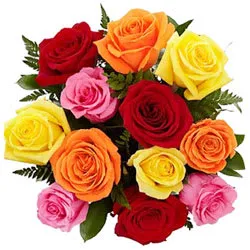 Stunning Stands for Love Mixed Roses Arrangement