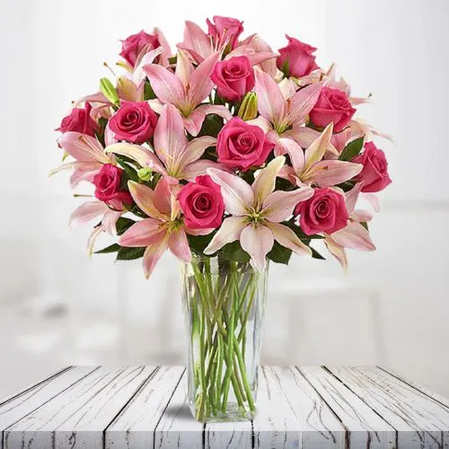 Gorgeous Pink Blooms in a Vase