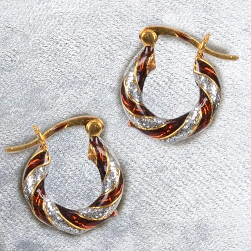 Deliver Gold Toned Metal Looped Earrings Set