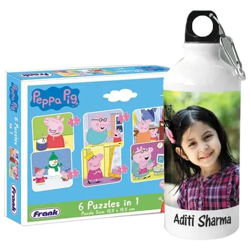 Striking Personalized Photo Sipper n Peppa Pig Puzzle