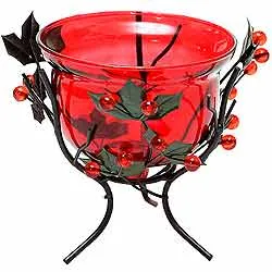 Deliver Red Wrought Iron Candle Stand Gift