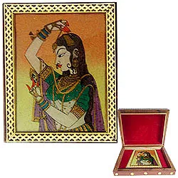 Send Meenakari Styled Wooden Jewellery Box for Ladies