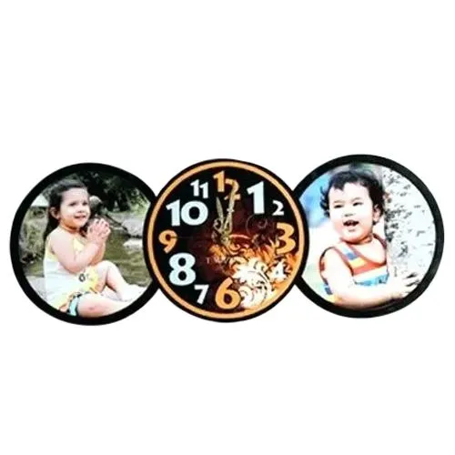 Shop for Personalized Table Clock with Twin Photo