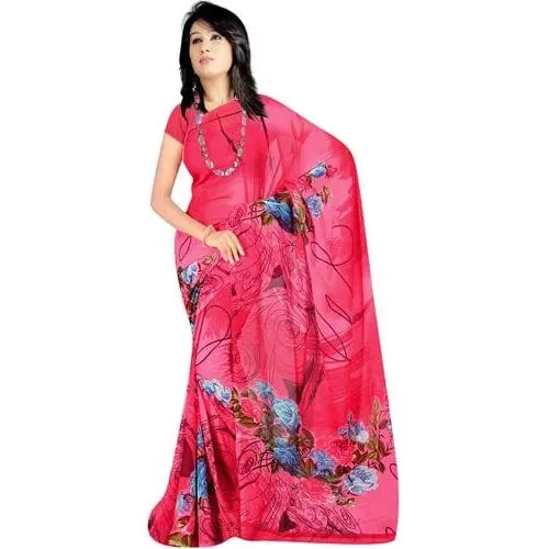 Trendsetting Georgette Fabric Printed Saree from Suredeal