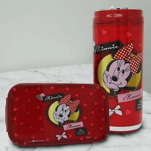 Lovely Minnie Mouse Lunch Box n Sipper Bottle