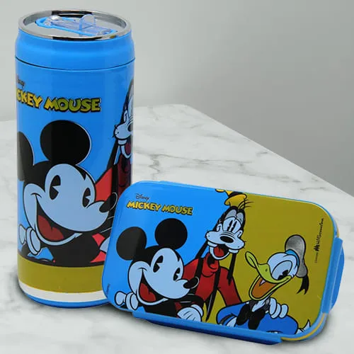 Stunning Mickey Mouse Lunch Box and Sipper Bottle Combo